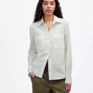 [NWT] Madewell Cotton Poplin Button Down in White